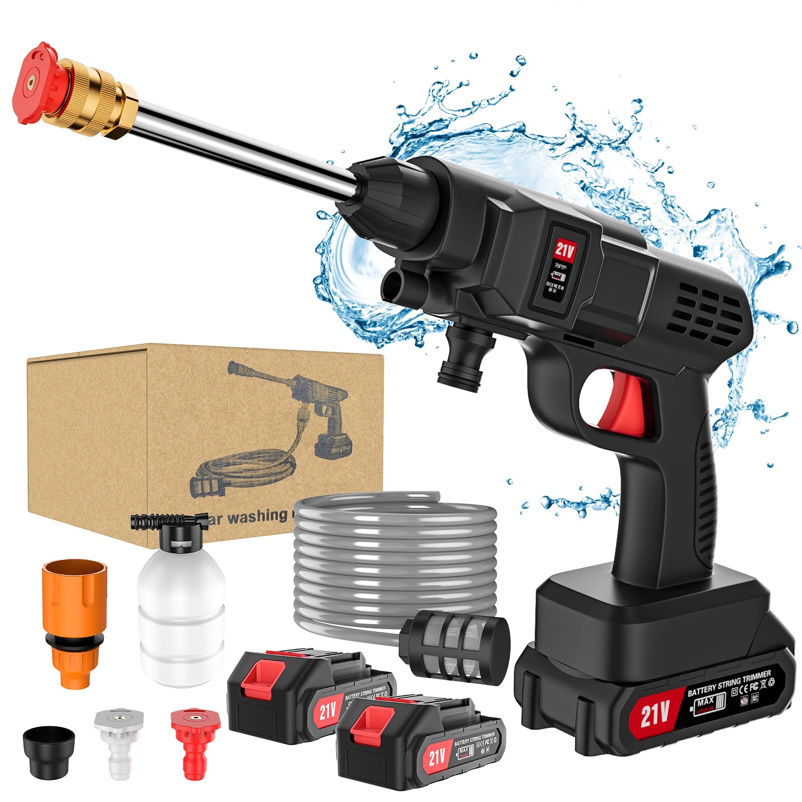 Cordless High Pressure Cleaner Washer Spray Water Gun 50Bar Car Wash Pressure Water Cleaning Machine for Makita 21V Battery Gift
