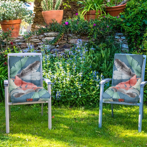 New Home Two-Piece Waterproof Rocking Chair Cushion Set – Includes Upper and Lower Back Seat Cushions with Non-Slip Ties, Oxford Cloth Surface, and Polyester Filling, ideal for Indoor and Outdoor Use