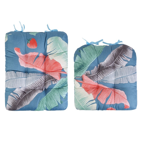 New Home Two-Piece Waterproof Rocking Chair Cushion Set – Includes Upper and Lower Back Seat Cushions with Non-Slip Ties, Oxford Cloth Surface, and Polyester Filling, ideal for Indoor and Outdoor Use