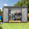 4x9 FT Storage Shed, Metal Sheds & Outdoor Storage, Outdoor Shed with Lockable Door, Tool Shed for Backyard Garden