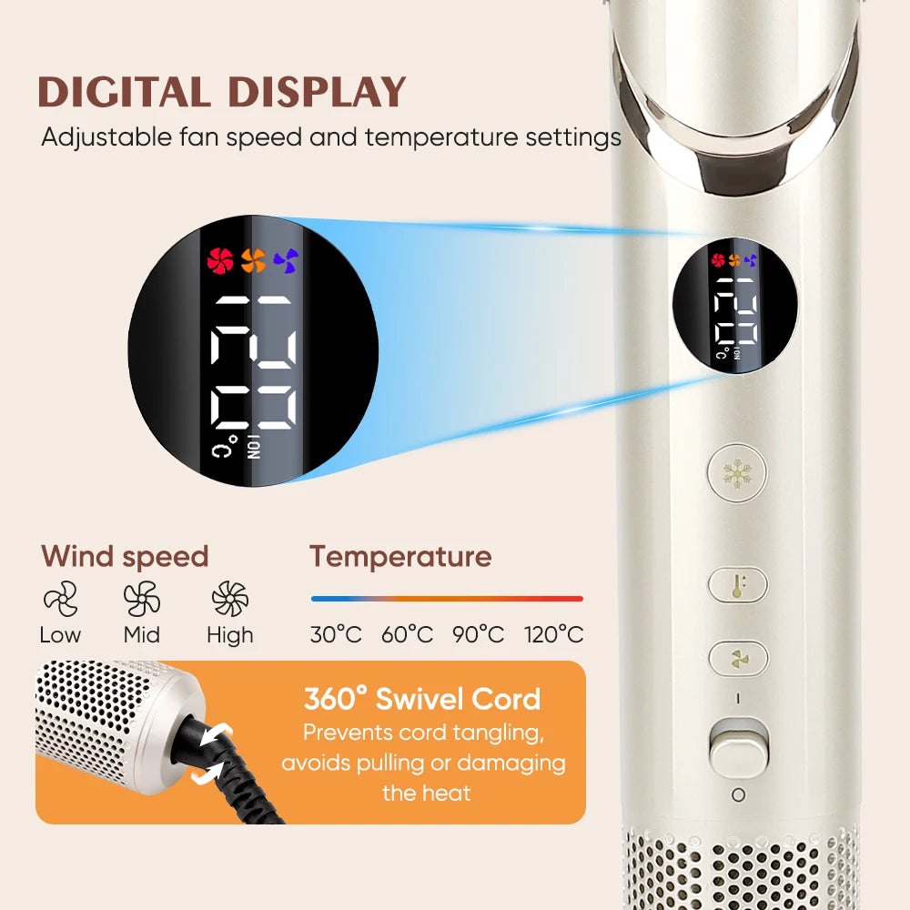 2026 New Design Professional Hair Curler Hot Air Styling Brush Hair Dryer and Styler 8 In1 Us Plug Multi Styler Blow Dryer