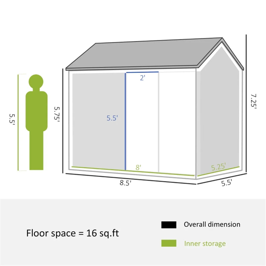 Garden Shed Outdoor Furniture Gray