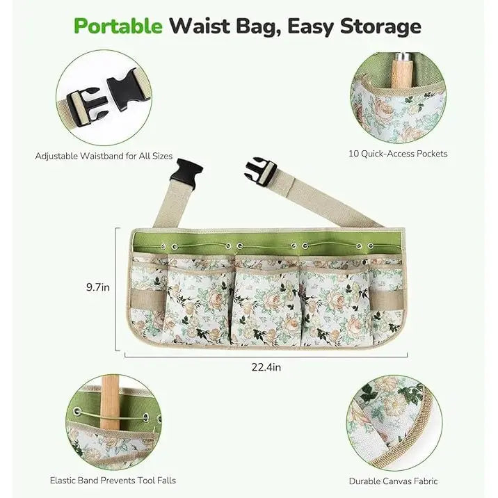 Lightweight Stainless Steel Garden Tool Set with Wooden Handles Pruning Shears Portable Gardening Kit-Easy-to-Store Made China