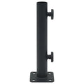 VidaXL W2B Matt Black Steel Parasol Base with Powder Coating Compact Garden Umbrella for Patio Park or Courtyard Use