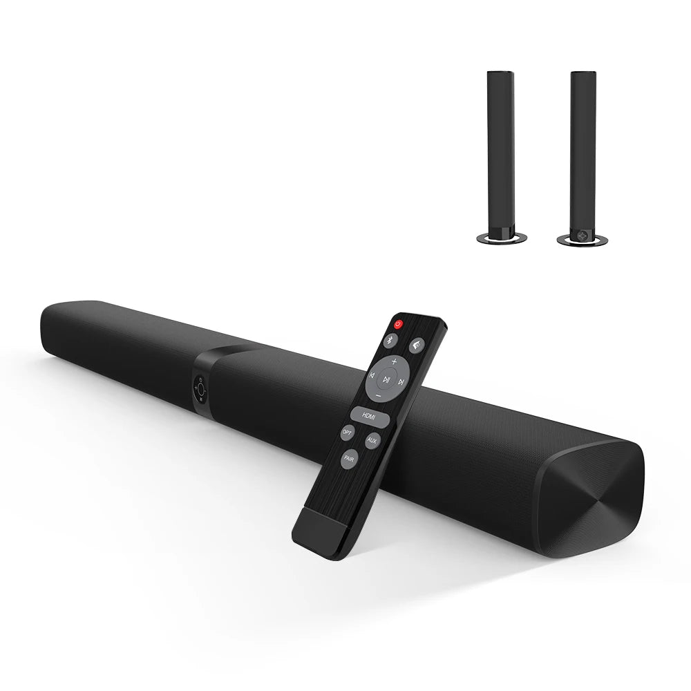 Sound bar for TV Wireless Deep Bass Soundbar Speaker for Home Theater System with ARC/OPT/AUX/BT/Remote Control Connections