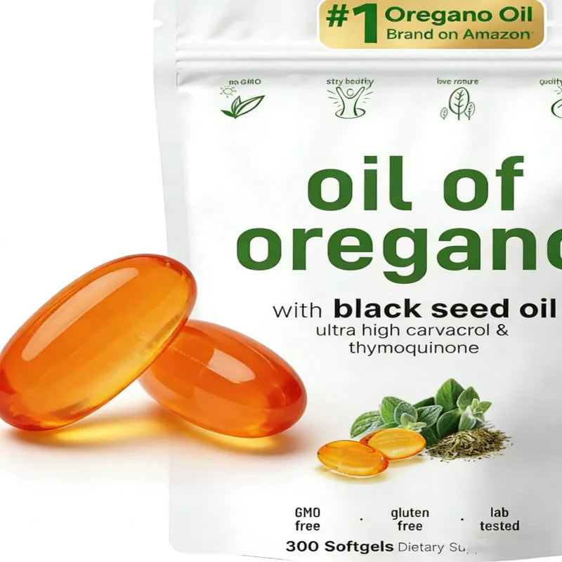 OEM/ODM Private Label US Stock Free Shipping Dropshipping Oregano Oil & Black Seed Oil Softgels for Health Brands