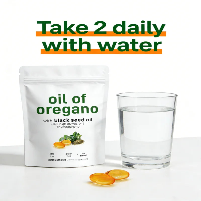 OEM/ODM Private Label US Stock Free Shipping Dropshipping Oregano Oil & Black Seed Oil Softgels for Health Brands
