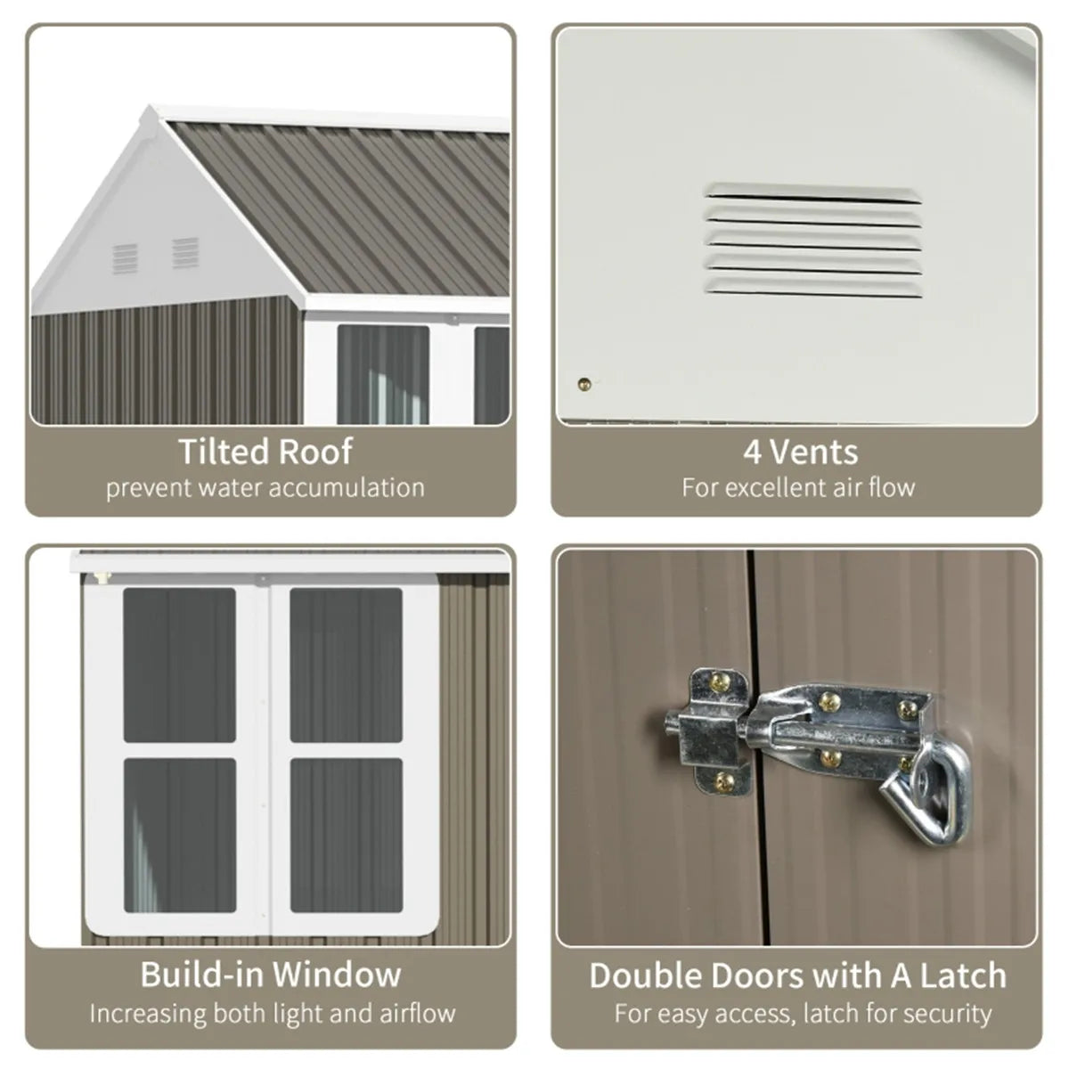 Garden Shed Outdoor Furniture Gray
