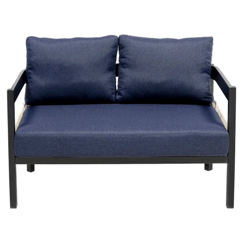 Multi-person Outdoor Iron Sofa  with a Table,  Decoration Waterproof Rust-proof Suitable for Garden
