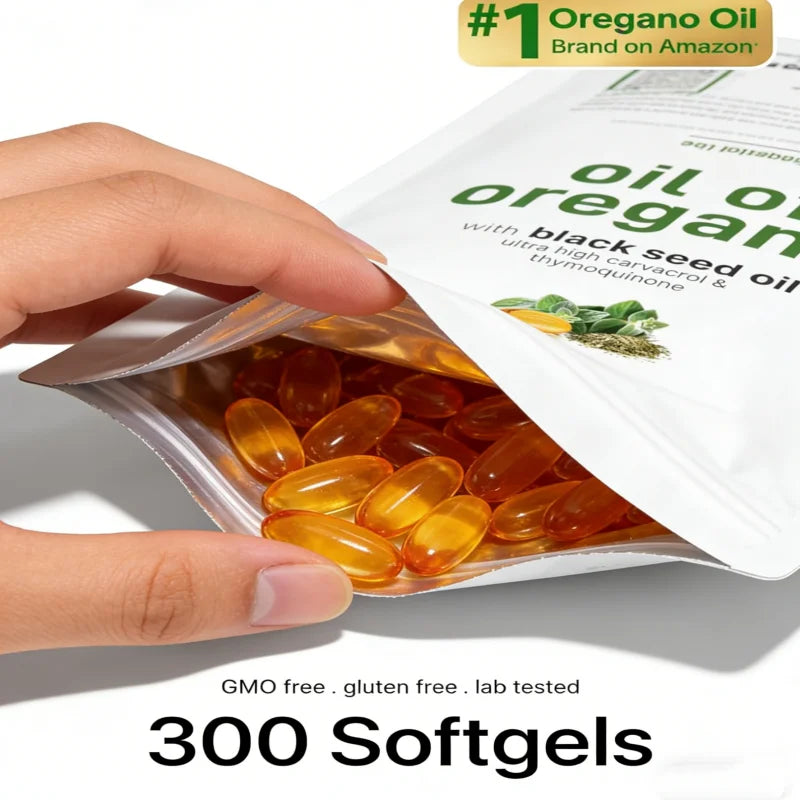 OEM/ODM Private Label US Stock Free Shipping Dropshipping Oregano Oil & Black Seed Oil Softgels for Health Brands