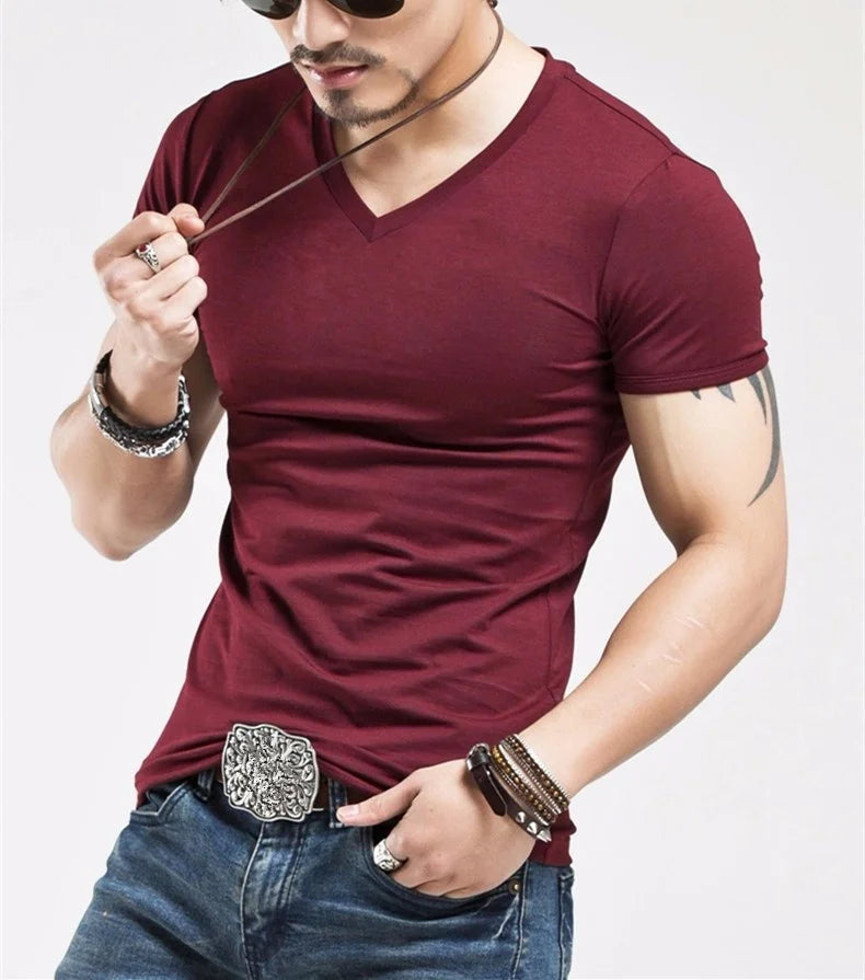 2026 MRMT Brand New Men T Shirt 10 colors Fitness Mens T-shirts V neck Man T-shirt For Male Clothing Tshirts S-5XL Tops Tees
