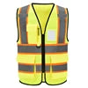 Ready to Ship ANSI Class 2 Hi Vis Vest Reflective Multi Pockets Adjustable for Construction