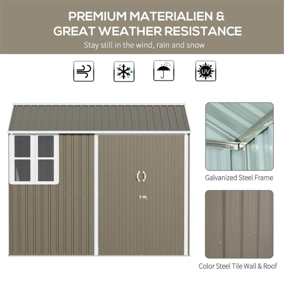 Garden Shed Outdoor Furniture Gray