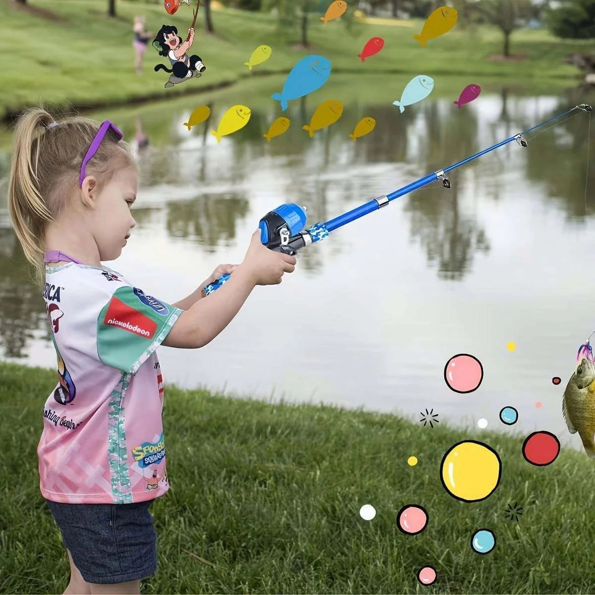 Best Budget 4 Piece Fishing Pole With Reel Combo Full Set Powerful Children Fishing Rod Combo