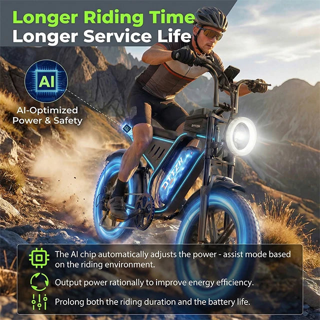 US Free Shipping F6 48V15Ah  20 Inch EBike Fatbike Fat Tire Electric Dirt Mountain E Bike Electric Bicycles NFC  Fast Shipping