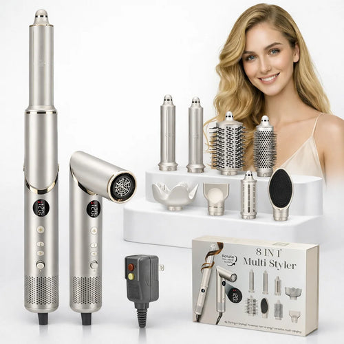 2026 New Design Professional Hair Curler Hot Air Styling Brush Hair Dryer and Styler 8 In1 Us Plug Multi Styler Blow Dryer