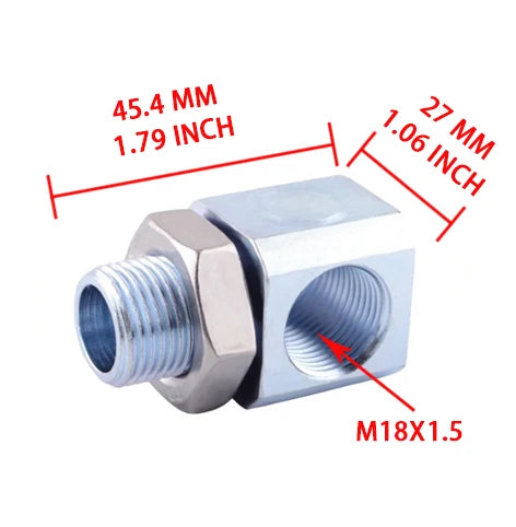 1pcs M18x1.5Oxygen Sensor Restrictor Fitting with port hole M18X1.5