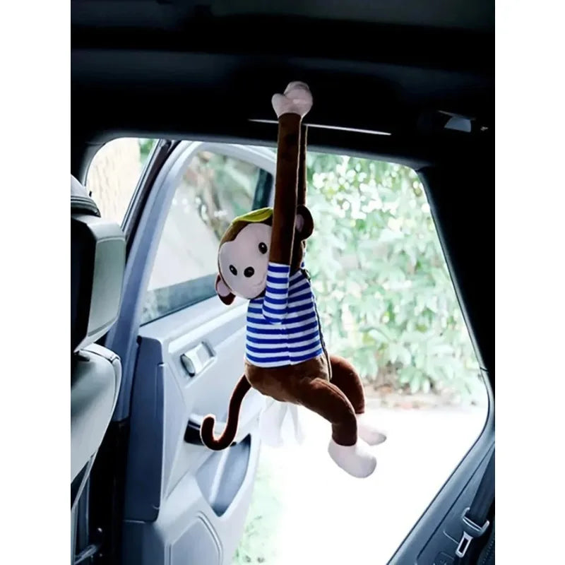 Creative monkey shaped car tissue box
