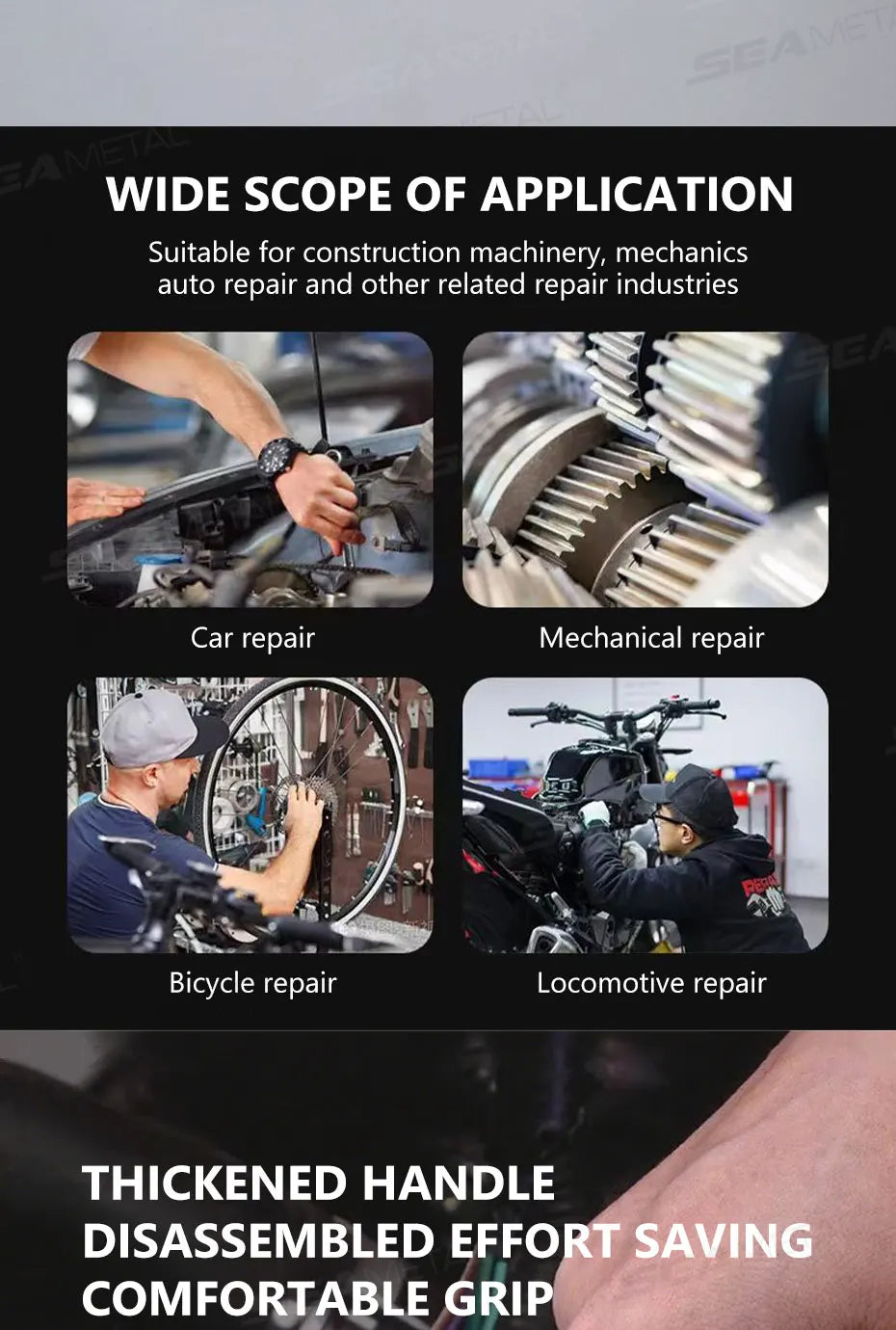 SEAMETAL Universal Torx Wrench Adjustable Wrench Board Double-head Multipurpose Torx Spanner Repair Hand Tools 3-17mm 8-24mm