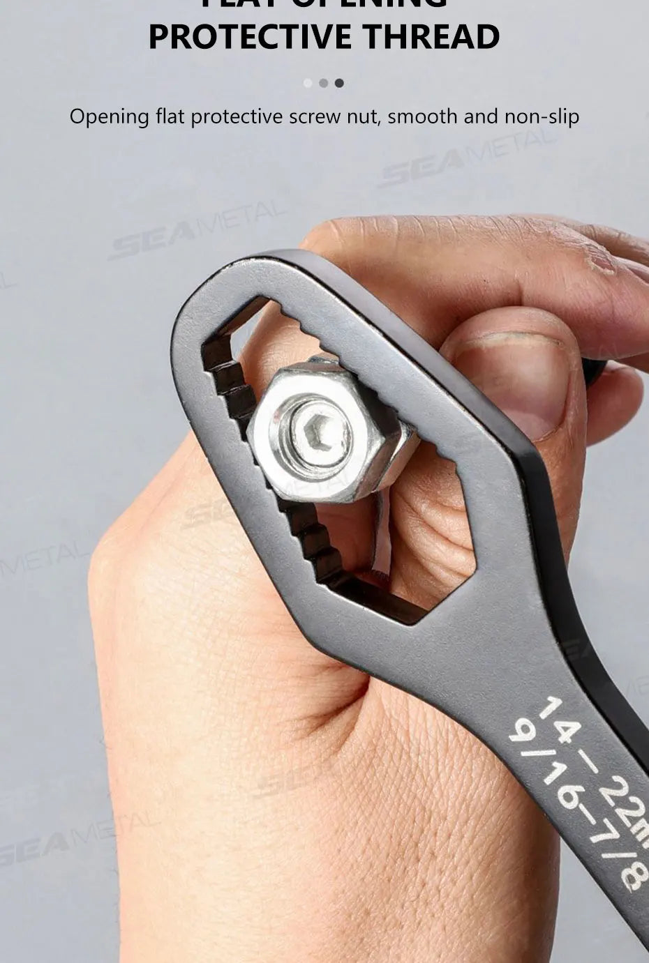 SEAMETAL Universal Torx Wrench Adjustable Wrench Board Double-head Multipurpose Torx Spanner Repair Hand Tools 3-17mm 8-24mm