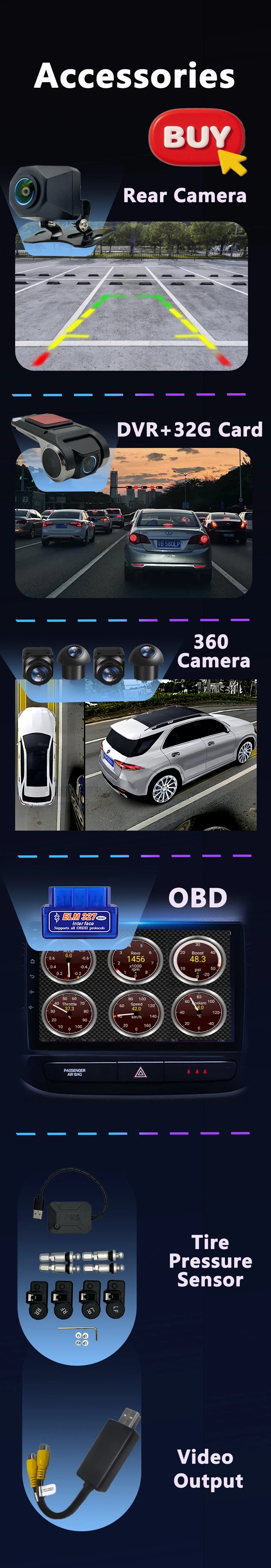 9" LHD DSP Stereo Car Video Player for FORD Mustang  2015-2020 Android 15 Intelligent System GPS Navigation WIFI