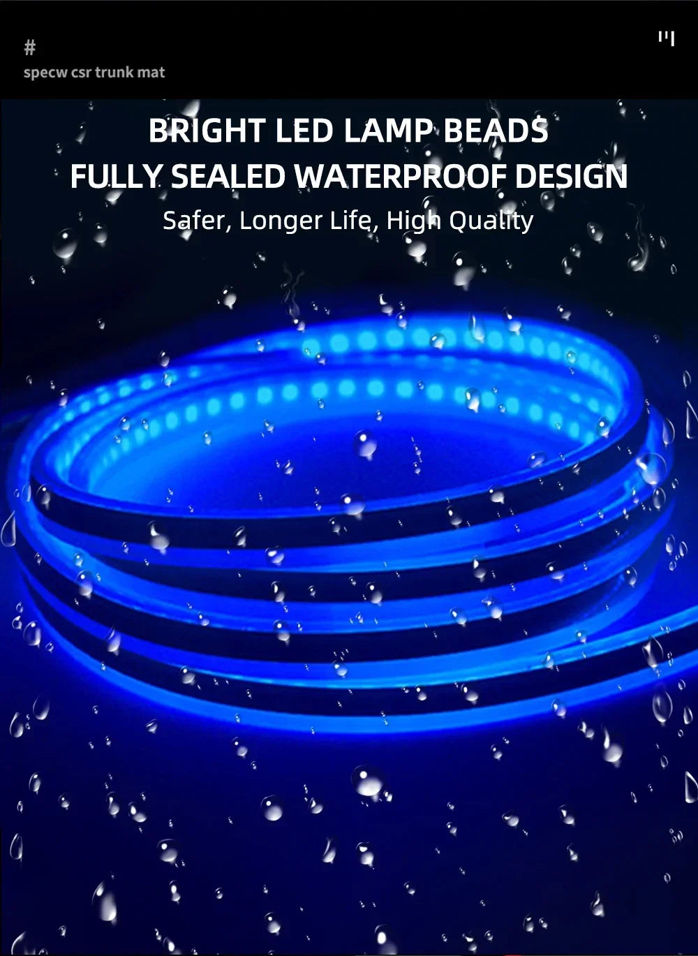 New 12V Start Scan Meteor Dynamic Car Daytime Running Lights LED Car Hood Decorative Light Strip with DRL with Turn Signal