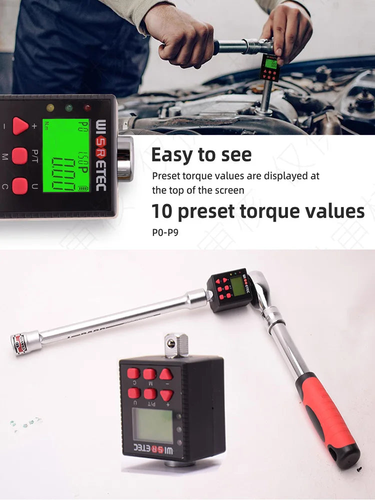 Cordless Electric Impact Wrench Installing Torque Meter Brushless Lithium Battery Car Repair Torque Display Track Accessory Box