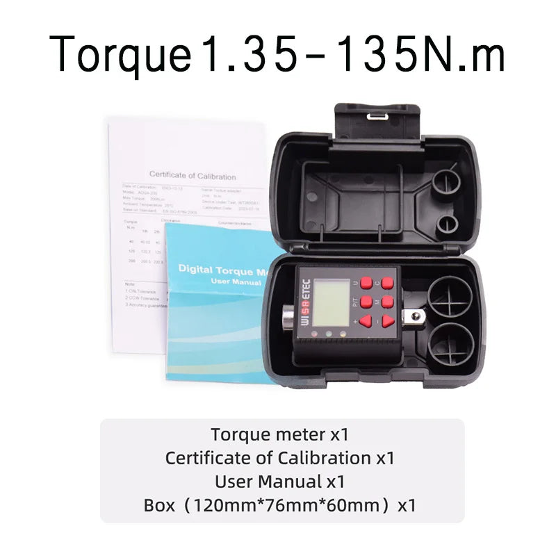 Cordless Electric Impact Wrench Installing Torque Meter Brushless Lithium Battery Car Repair Torque Display Track Accessory Box