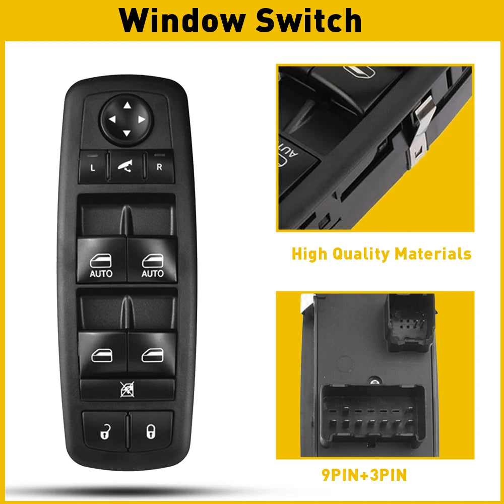Power Window Control Door Switch For 2014 2015 2016 Ram 1500 2500 3500 68212784AA 14932433 Driver Side or Passenger Side