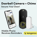 Kangaroo Smart photo Doorbell (Includes Indoor Chime ),  Capture Crystal-Clear Photos of Visitors and Packages with