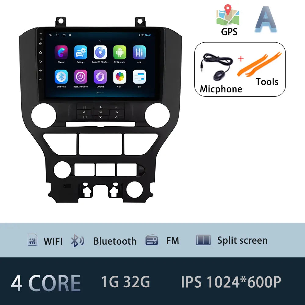 9" LHD DSP Stereo Car Video Player for FORD Mustang  2015-2020 Android 15 Intelligent System GPS Navigation WIFI
