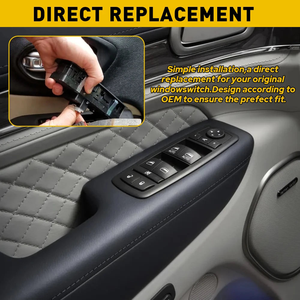 Power Window Control Door Switch For 2014 2015 2016 Ram 1500 2500 3500 68212784AA 14932433 Driver Side or Passenger Side