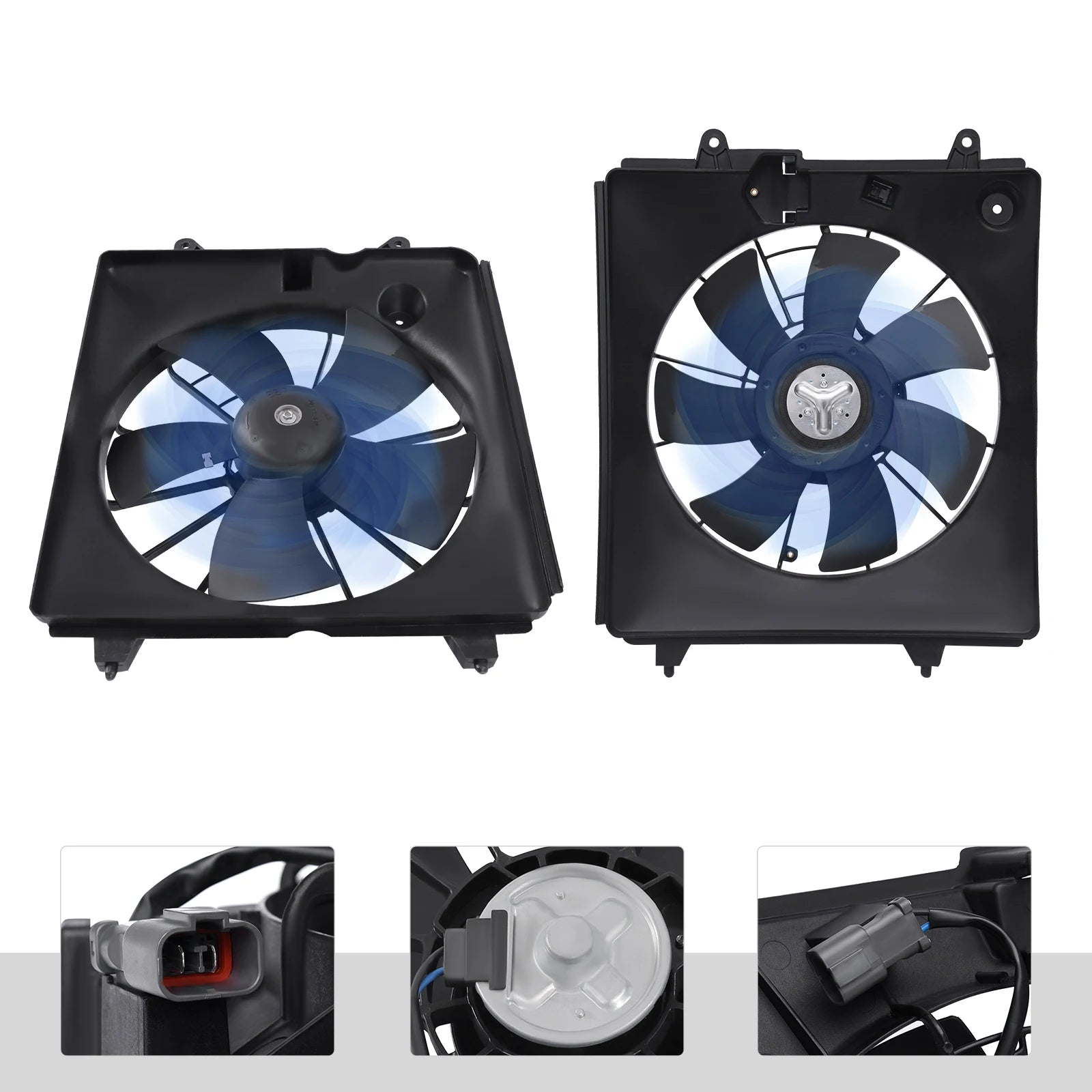 Left/Right Radiator Cooling Fan with A/C Condenser Fan For 2007-2009 Honda CR-V