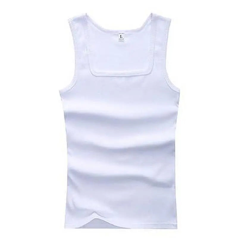 New Men's Summer Pure Cotton Vest Sports Fitness Sleeveless Tank Top Solid Muscle Vest Basic O-neck Bodybuilding Vest Tops