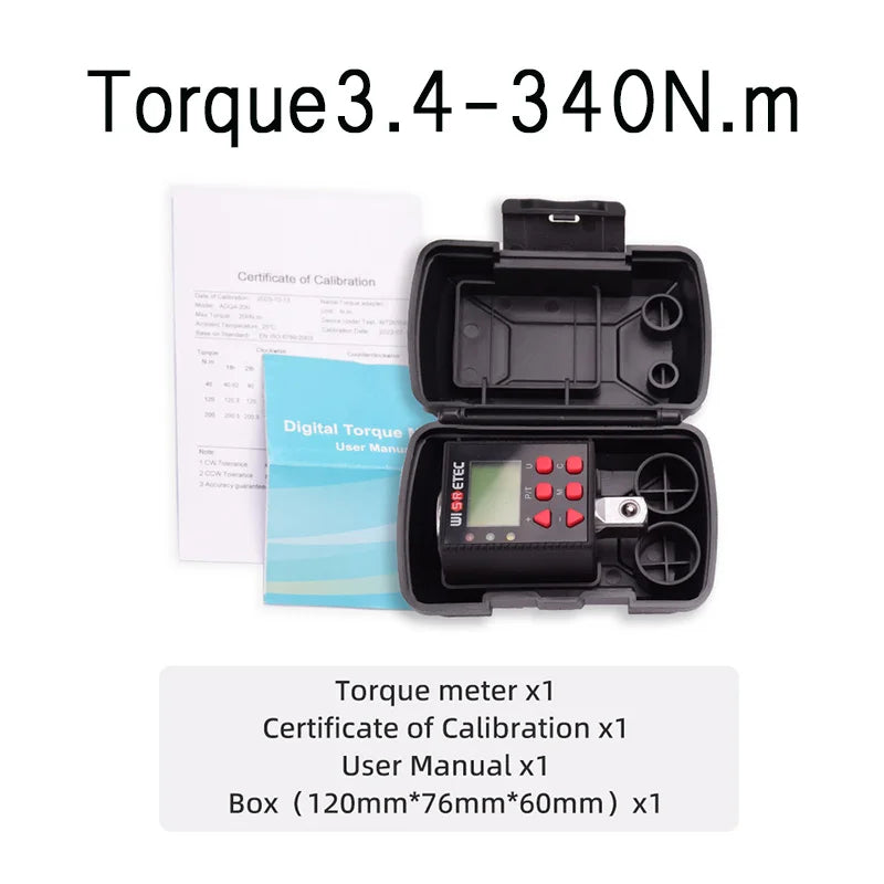 Cordless Electric Impact Wrench Installing Torque Meter Brushless Lithium Battery Car Repair Torque Display Track Accessory Box