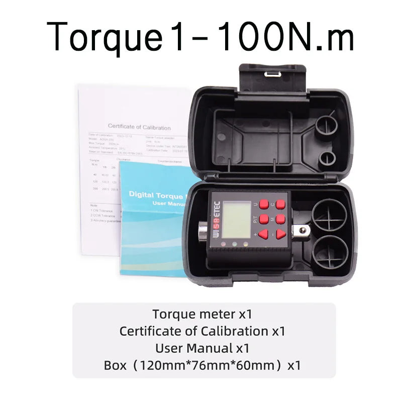 Cordless Electric Impact Wrench Installing Torque Meter Brushless Lithium Battery Car Repair Torque Display Track Accessory Box
