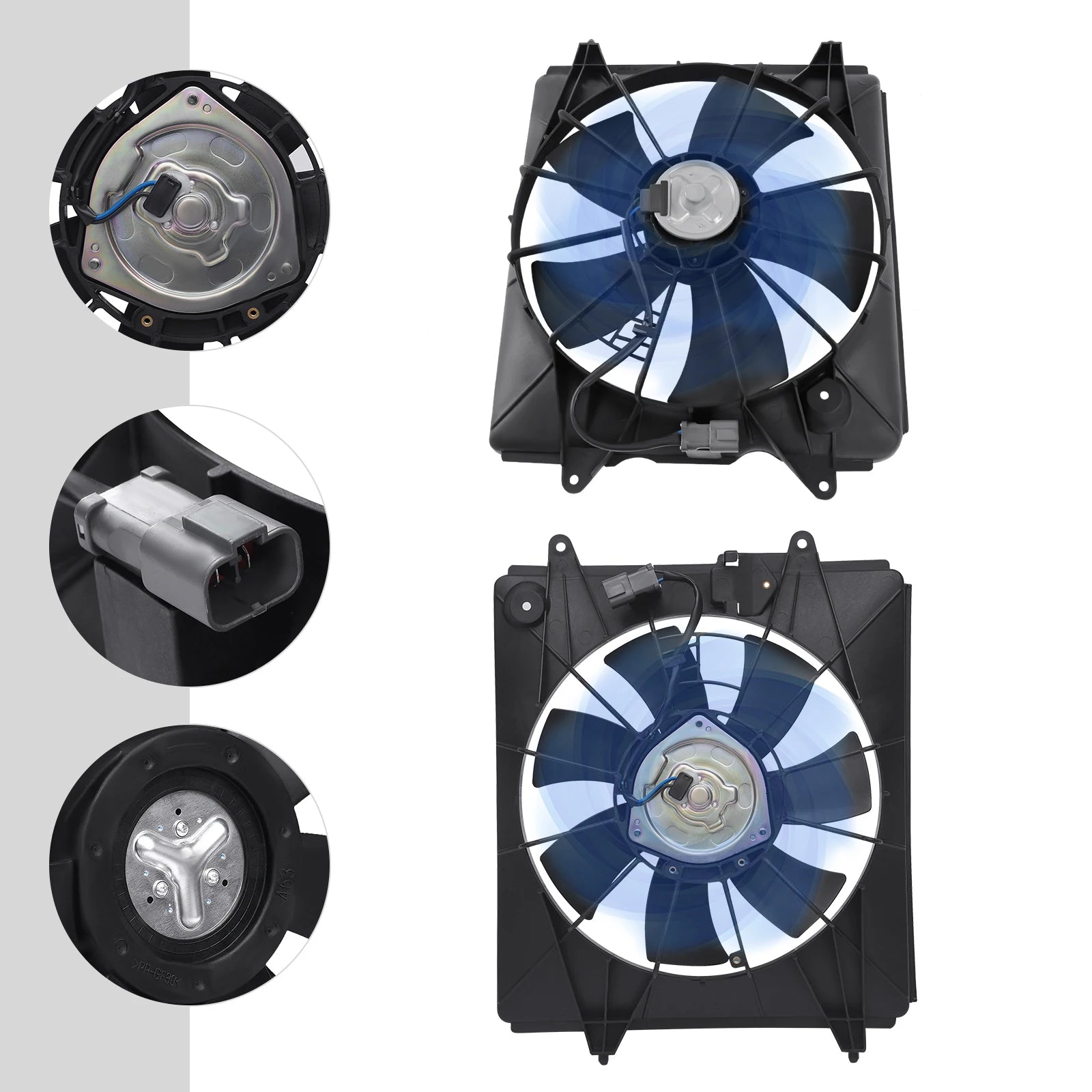 Left/Right Radiator Cooling Fan with A/C Condenser Fan For 2007-2009 Honda CR-V