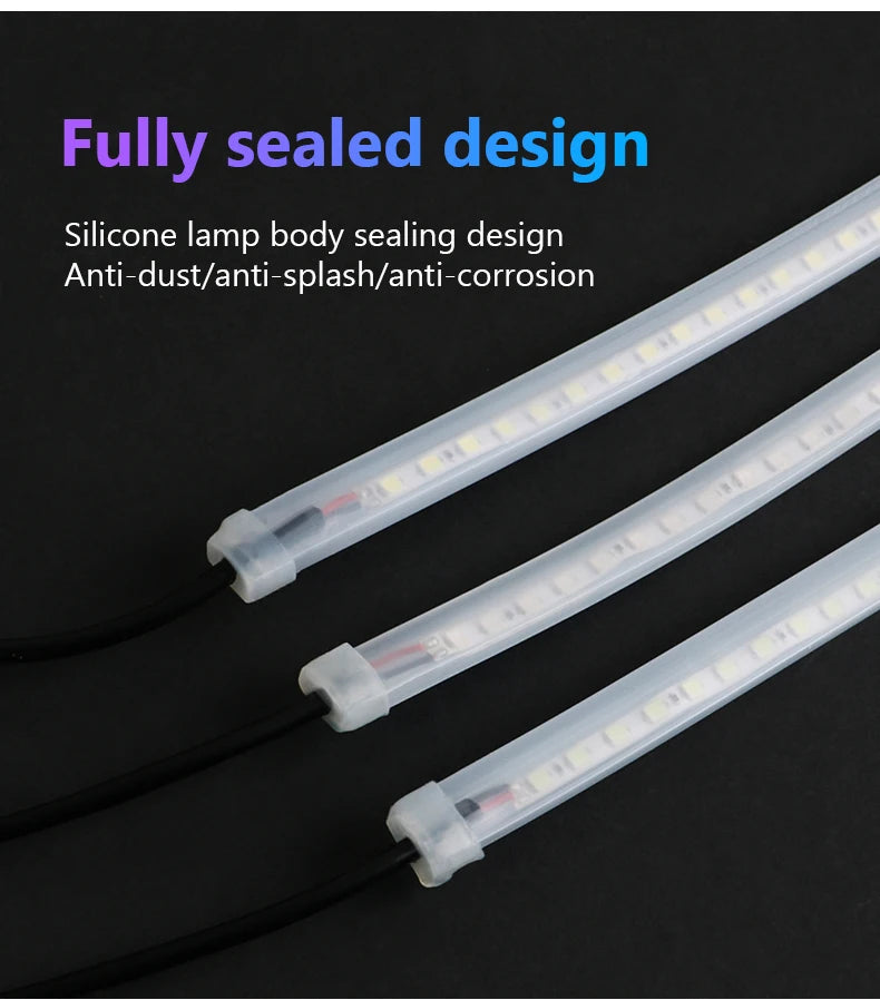 LED Car Hood Atmosphere Lght Strip Waterproof Auto Exterior Decoration Lighting Decorative Headlights Ambient Lamp 12V Universal