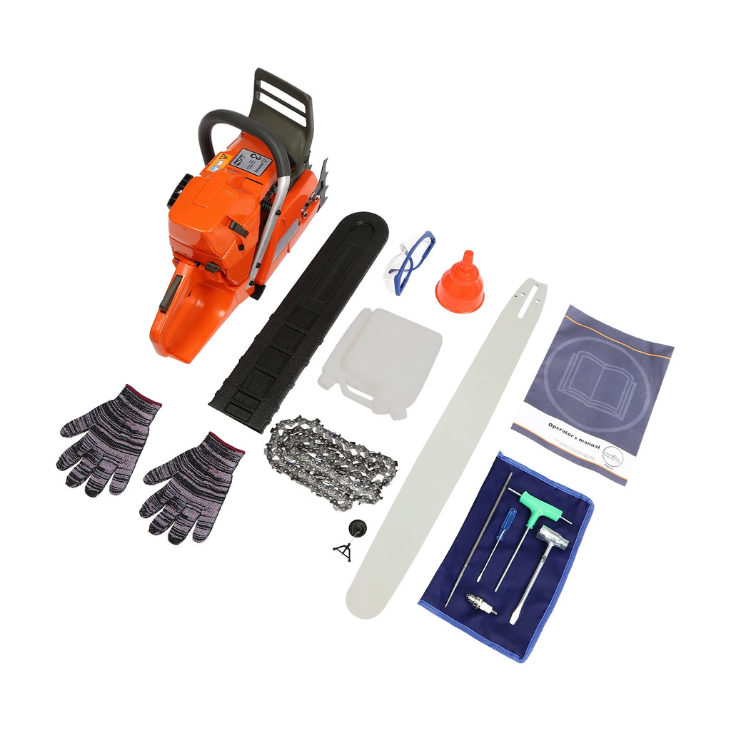 Gas Chainsaw with 24 inch Guide Bar,Gasoline Powered Chain Saw 2-Cycle 72cc/65cc Gasoline Power Chain Saws 3.9KW/3.4KW
