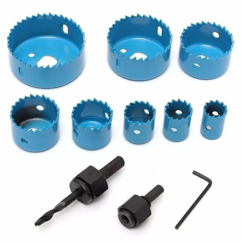 11pcs/set Hole Saw Cutting Set Kit Tools 19-64mm with Case for thin wooden board