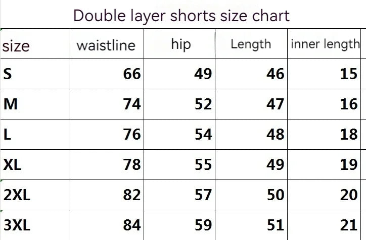 Summer men's double layered shorts men anime high waisted oversized breathable sports  shorts training and fitness sports shorts