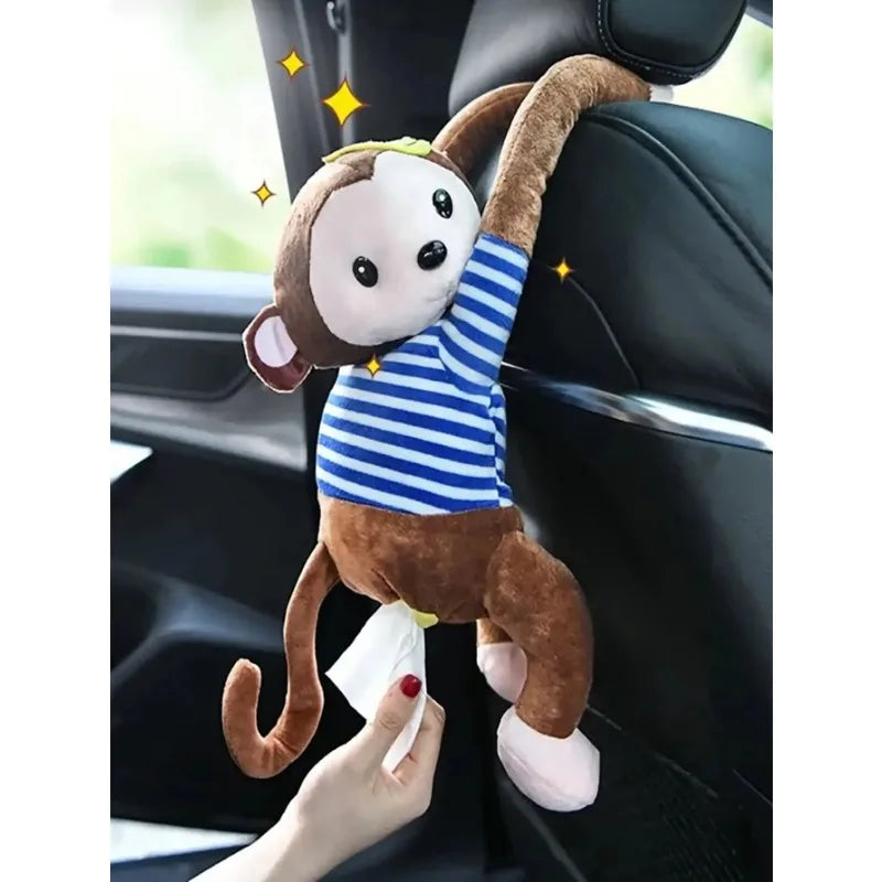 Creative monkey shaped car tissue box