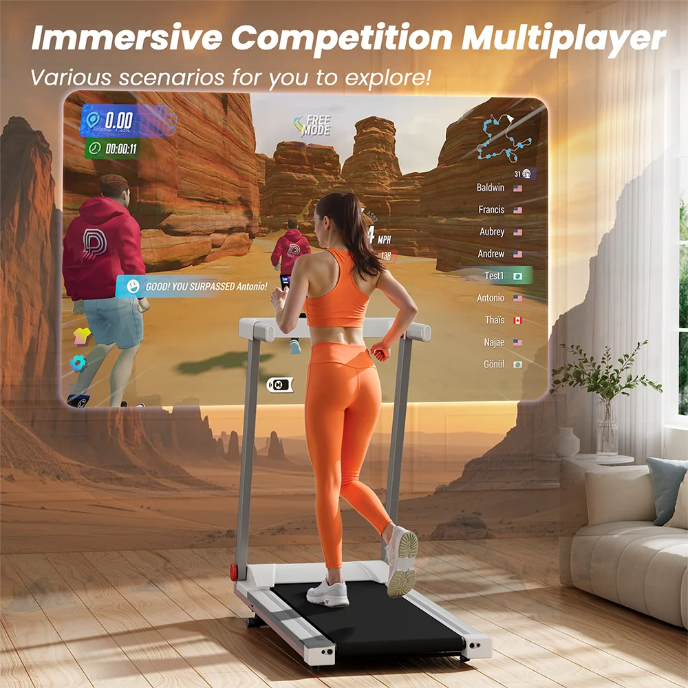 4in1 Treadmills for Home with Incline Foldable Handles Treadmill 300LBS Capacity 3.0HP 7.5MPH Folding Running Treadmill Exercise