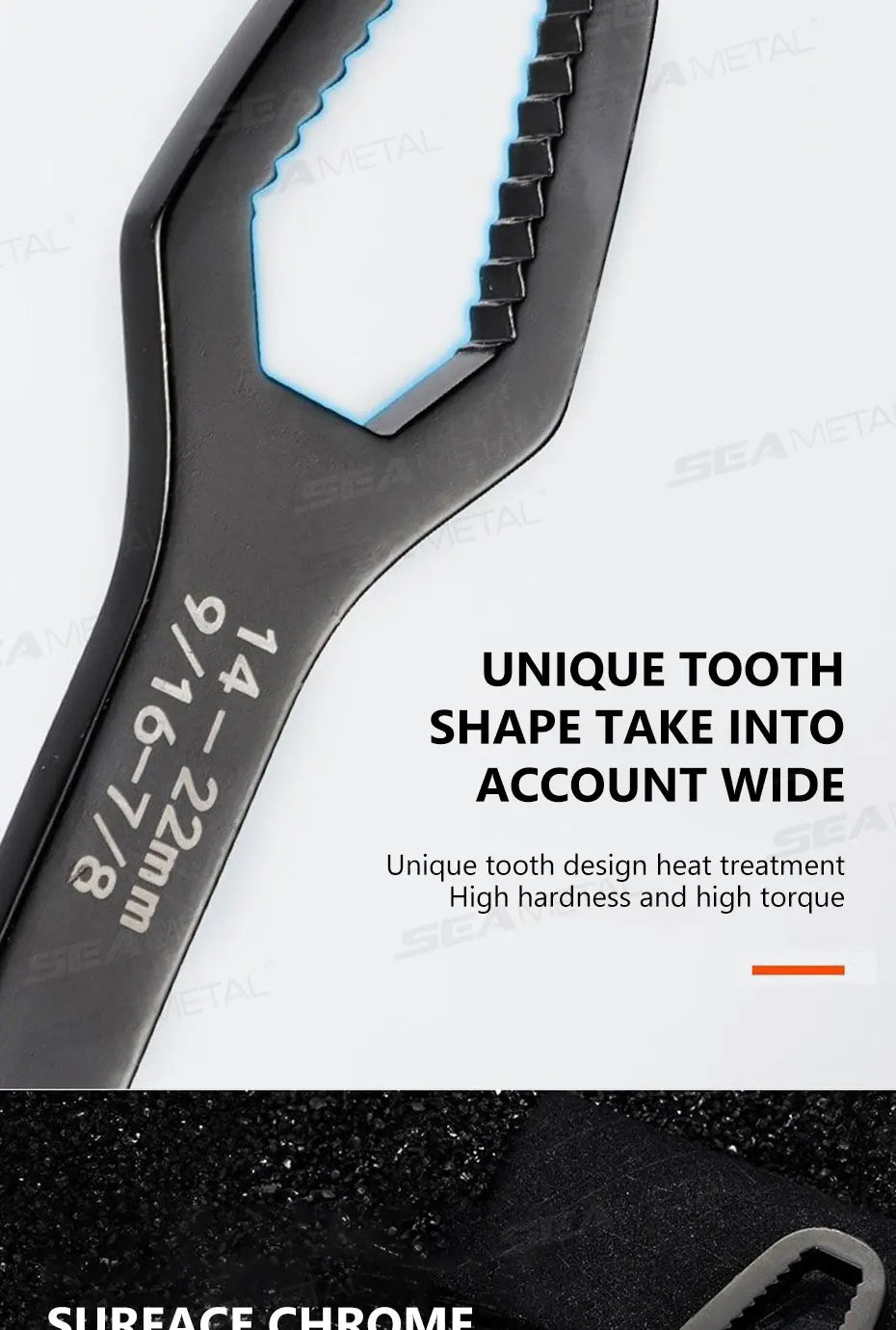 SEAMETAL Universal Torx Wrench Adjustable Wrench Board Double-head Multipurpose Torx Spanner Repair Hand Tools 3-17mm 8-24mm