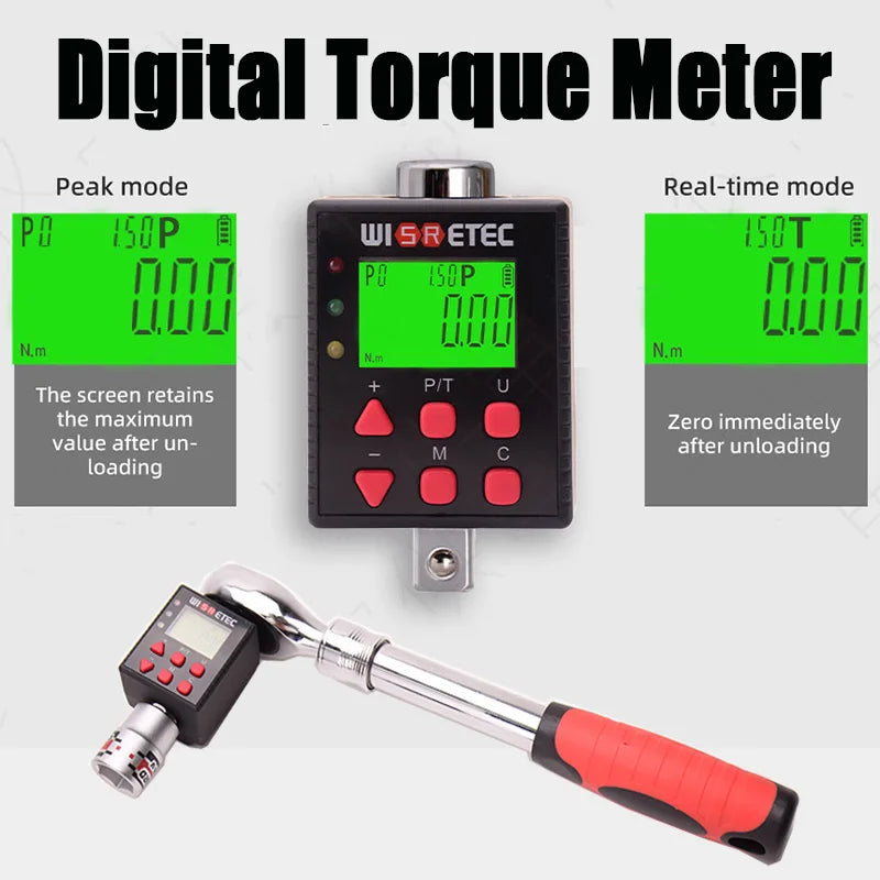 Cordless Electric Impact Wrench Installing Torque Meter Brushless Lithium Battery Car Repair Torque Display Track Accessory Box