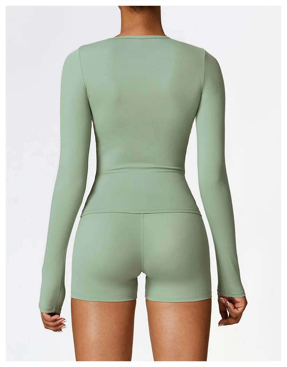 Women's Quick Dry Breathable Yoga Long Sleeves Crop Top Round Neck Sports Top Gym Fitness Workout Sexy Running Long Sleeves