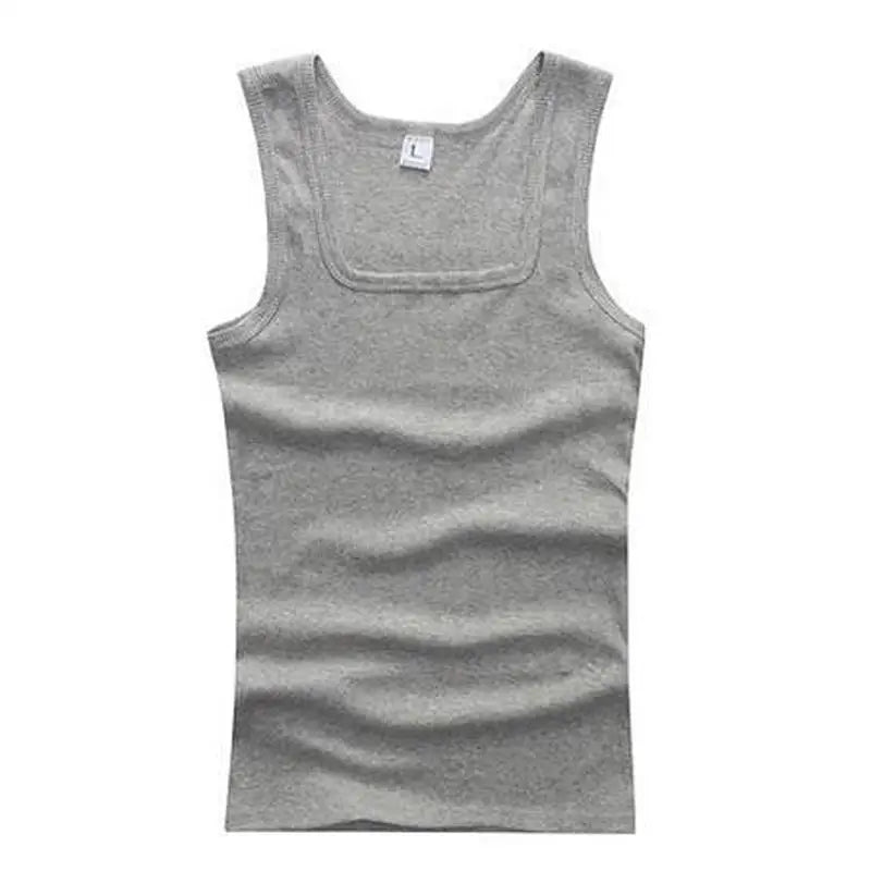 New Men's Summer Pure Cotton Vest Sports Fitness Sleeveless Tank Top Solid Muscle Vest Basic O-neck Bodybuilding Vest Tops