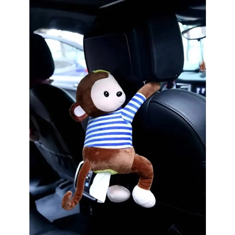 Creative monkey shaped car tissue box