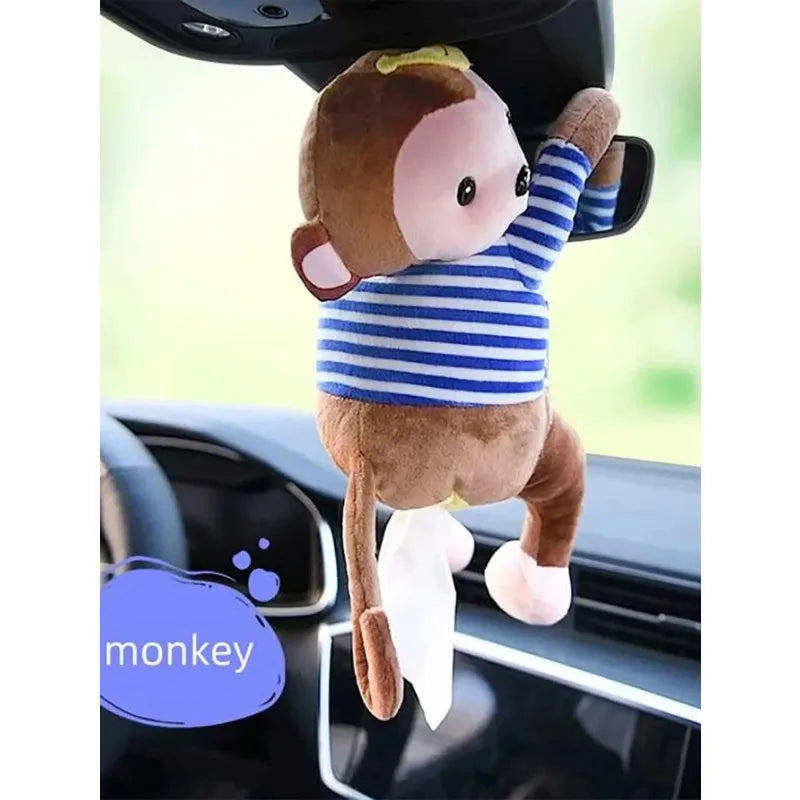 Creative monkey shaped car tissue box