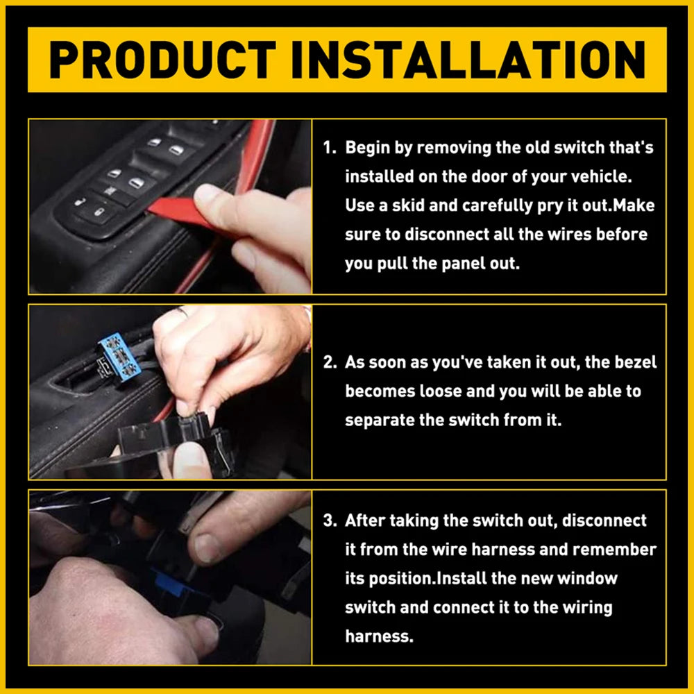 Power Window Control Door Switch For 2014 2015 2016 Ram 1500 2500 3500 68212784AA 14932433 Driver Side or Passenger Side